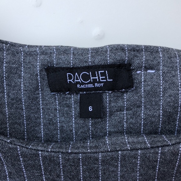 RACHEL Rachel Roy Women's Office Dress, Grey Pinstripe 3/4 Sleeve, Size US 6 - Picture 8 of 10